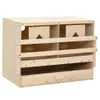 vidaXL Legenest für Hühner 2 Fächer 63x40x45 cm Massivholz Produktbild-Vorschau 8