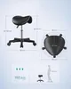 SONGMICS Sattelhocker, Ergonomischer Rollhocker aus Produktbild-Vorschau 7