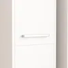 A close-up of a white cabinet with a silver handle. Podgląd zdjęcia produktu
