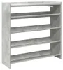vidaXL Étagère à chaussures gris béton 80x25x81 cm Bois Voir les images du produit 1