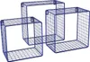 Mattblaues Wandregal-Set Bamba – Stilvolle und Produktbild-Vorschau 1