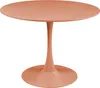 Tavolo da pranzo rotondo per 4 persone D100 cm rosa salmone Anteprima dell’immagine prodotto 4