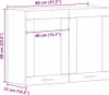 vidaXL Armoire suspendue Lyon noir imitation chêne 80 x 31 Voir les images du produit 7