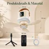 3-in-1 Tischventilator mit Licht Akku, H43cm Mini Camping Produktbild-Vorschau 9