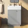 Merax Waschbeckenunterschrank mit Keramik Waschbecken, Produktbild-Vorschau 4