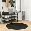 vidaXL Teppich HUARTE Kurzflor Weich und Waschbar Schwarz Ø Produktbild-Vorschau 2