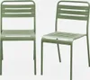sweeek - 2er-Set Gartenstühle aus Stahl  - Grün Produktbild-Vorschau 1