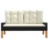 vidaXL 4-tlg. Garten-Lounge-Set mit Kissen Poly Produktbild-Vorschau 4