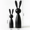 2tlg. Hase LOTIS schwarz aus Holz Holzhase moderne Produktbild-Vorschau 4