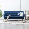 vidaXL Třímístná pohovka látka 172x70x82 cm Modrá Náhled obrázku produktu 2