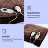 A collage of images showing an electric blanket and its features. Produktbild-Vorschau