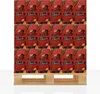 A pallet stacked with boxes of Hitzkopf Klassik Frucht-Glühwein. Produktbild-Vorschau