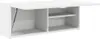 A white wall-mounted cabinet with its top door open, revealing internal shelves and a gas strut. Náhled obrázku produktu