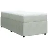 Langlebige Boxspringbett mit Matratze Hellgrau 80x200 cm Produktbild-Vorschau 2