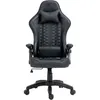 A black gaming chair is shown from the front on a white background. Produktbild-Vorschau