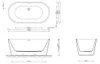 Jungborn Freistehende Badewanne ONE 149 x 74 cm schwarz Produktbild-Vorschau 5