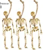 Erhängte Skelette Halloween-Deko 3er-Setbeige 15cm - Produktbild-Vorschau 2
