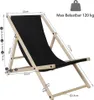 Liegestuhl Camping Relaxliege Klappbar Holz Gemühtlicher Produktbild-Vorschau 7