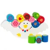 Montessori-Farben Familie Holz Balancieren Huhn Handspiel Produktbild-Vorschau 2