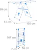 Séchoir à linge pliable Relaxdays, 2 ailes, 2 niveaux, Voir les images du produit 4