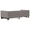 vidaXL Rozkládací postel se zásuvkami Taupe 90x200 cm Látka Náhled obrázku produktu 5
