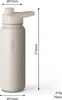 Trink Flasche Edelstahl 750ml Thermoflasche Sport Gym isoliert Strohhalm Vinsun Produktbild-Vorschau