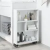 vidaXL Carrello portaoggetti stretto bianco 48x13x68 cm Anteprima dell’immagine prodotto 3