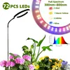 A grow light illuminating plants, with a spectrum chart and LED details. Produktbild-Vorschau