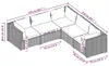 vidaXL 5-tlg. Garten-Lounge-Set mit Kissen Poly Rattan Grau Produktbild-Vorschau 7