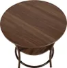 Stolik kawowy okrągły loft fi 56x55cm orzech Podgląd zdjęcia produktu 2