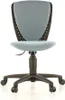 A studio shot of a light blue and black office chair with a white background. Produktbild-Vorschau