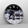 Wanduhr - Rund - Glasuhr - Gewehr Armee - 30x30cm - Produktbild-Vorschau 4