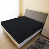 vidaXL Vložené prestieradlo Jersey Black 180x200 cm Bavlna Náhľad obrázku produktu 2