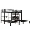Metall-Etagenbett 90x200 cm mit Schreibtisch Regaltreppe Produktbild-Vorschau 11