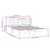 vidaXL Letto in legno massiccio marrone miele 200x200 cm Anteprima dell’immagine prodotto 6