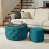 Luxe set van 2 fluwele poefs, multifunctioneel (4-in-1), Productafbeelding-voorbeeld 1
