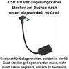 Q34 USB 3.0 Verlängerungskabel Kabel Adapter nach unten Produktbild-Vorschau 3