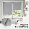 Verdunklungsrollo 70x130cm Hellgrau Thermorollo Produktbild-Vorschau 2