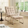 Outdoor Lounge Sessel mit Hocker, gepolstert, Stahlgestell, Produktbild-Vorschau 14
