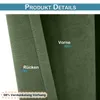 Chenille Vorhänge Grün 2er Set Blickdicht 98% - 510GSM Produktbild-Vorschau 14
