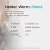 Modee LED Globelamp G80 E27 Helder - 4W 400lm 2700K - Productafbeelding-voorbeeld 3