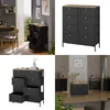 Komoda Vicco Belaro Czarny 80 x 95 cm z 8 szufladami, Model Podgląd zdjęcia produktu 7