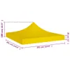 Tetto per Tendone per Feste 3x3 m Giallo 270 g/m² Anteprima dell’immagine prodotto 3
