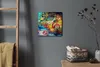 Coloray Uhr auf Leinwand 30x30 cm Wand Uhr Dekoration Produktbild-Vorschau 4