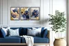 Plakat na ścianę kwiaty 3 sztuki zestaw plakatów 50x70 cm - Podgląd zdjęcia produktu 4