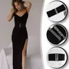 Cintura elastica da donna con fibbia in bambù, nera, 65 cm Anteprima dell’immagine prodotto 8