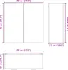 vidaXL Hängeschrank mit Tür Beton Grau 80 x 31 x 80 cm Produktbild-Vorschau 8