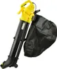A yellow and black leaf blower with a collection bag. Podgląd zdjęcia produktu