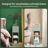 A split image showing two narrow bedside tables in different settings. The left side shows a table next to a bed with green walls, and the right side shows a table next to an armchair. Náhľad obrázku produktu