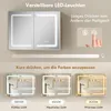 HOMCOM Spiegelschrank Bad mit LED-Beleuchtung und Produktbild-Vorschau 5